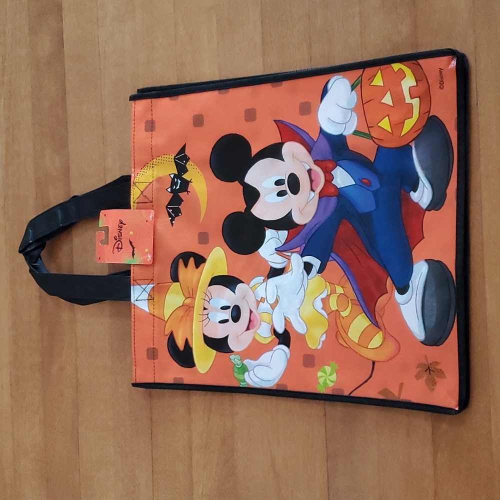 HALLOWEEN Reusable Trick Or Treat Tote Bag Disney Mickey & Minnie Mouse NWT